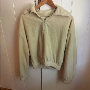 Urban Outfitters Cream Half-Zip Sweater